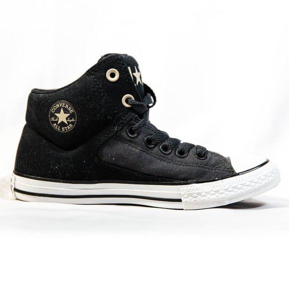 Converse Chuck Taylor All Star High Street Black High Top Big Kid Shoes Size 4 - Picture 8 of 12